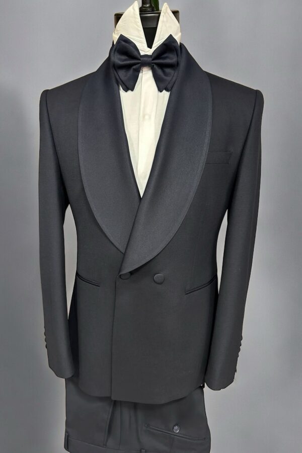 The ‘Onyx Prestige’ Black Double Breasted Shawl Tuxedo